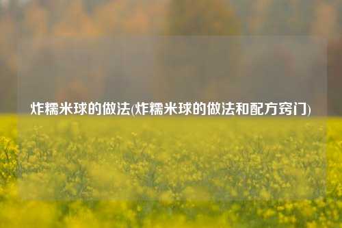 炸糯米球的做法(炸糯米球的做法和配方窍门)