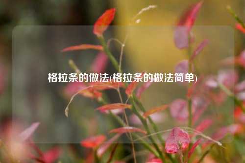 格拉条的做法(格拉条的做法简单)