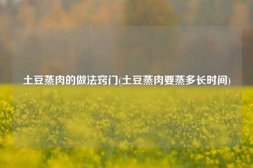 土豆蒸肉的做法窍门(土豆蒸肉要蒸多长时间)